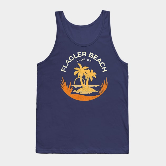 Flagler Beach Florida Vacation Resort Vintage Tank Top by Inspire Enclave